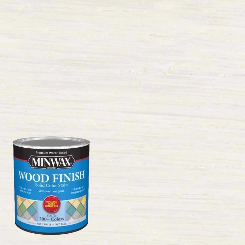 Minwax Wood Finish Water-Based Solid Color Stain White Tint Base 1 Quart 10811