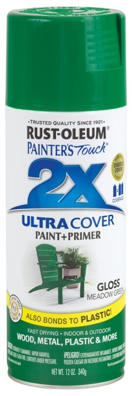 NEW CASE OF (6) RUSTOLEUM 249100 ULTRA COVER 2X MEADOW GREEN SPRAY PAINT 0515601