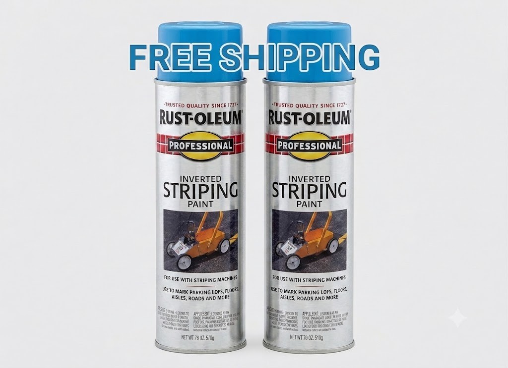 Rust-Oleum 2526838 Professional Inverted Striping Spray Paint, 18 oz, Blue