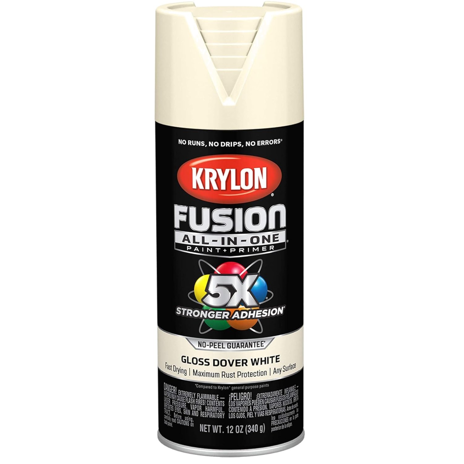 High-Performance All-In-One Spray Paint – Dover White, 12 oz