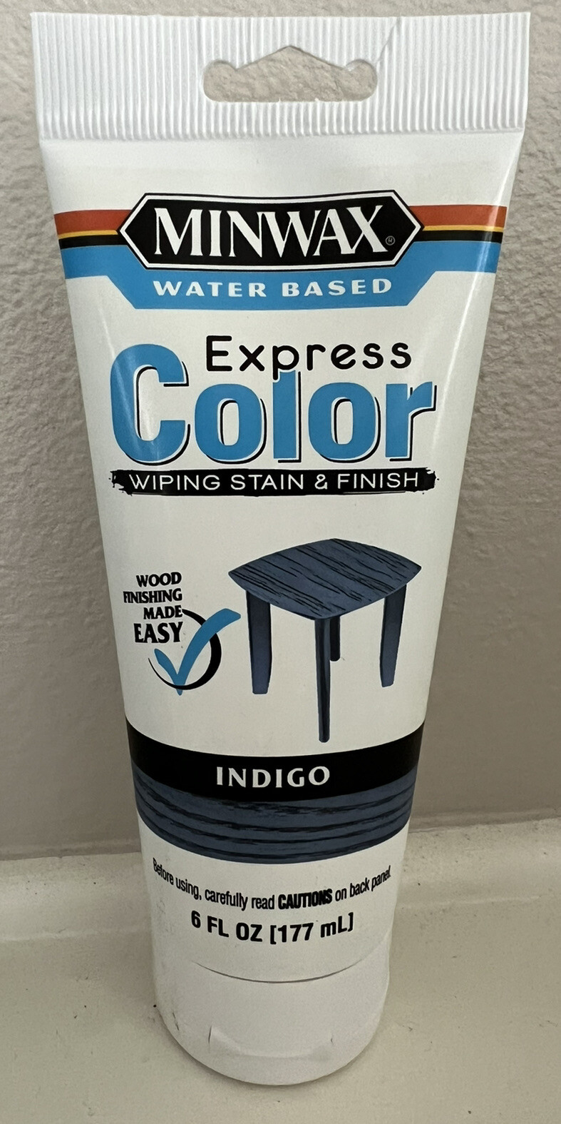 1 Minwax Water Based Express Color Wiping Stain & Finish Indigo Blue New 6oz