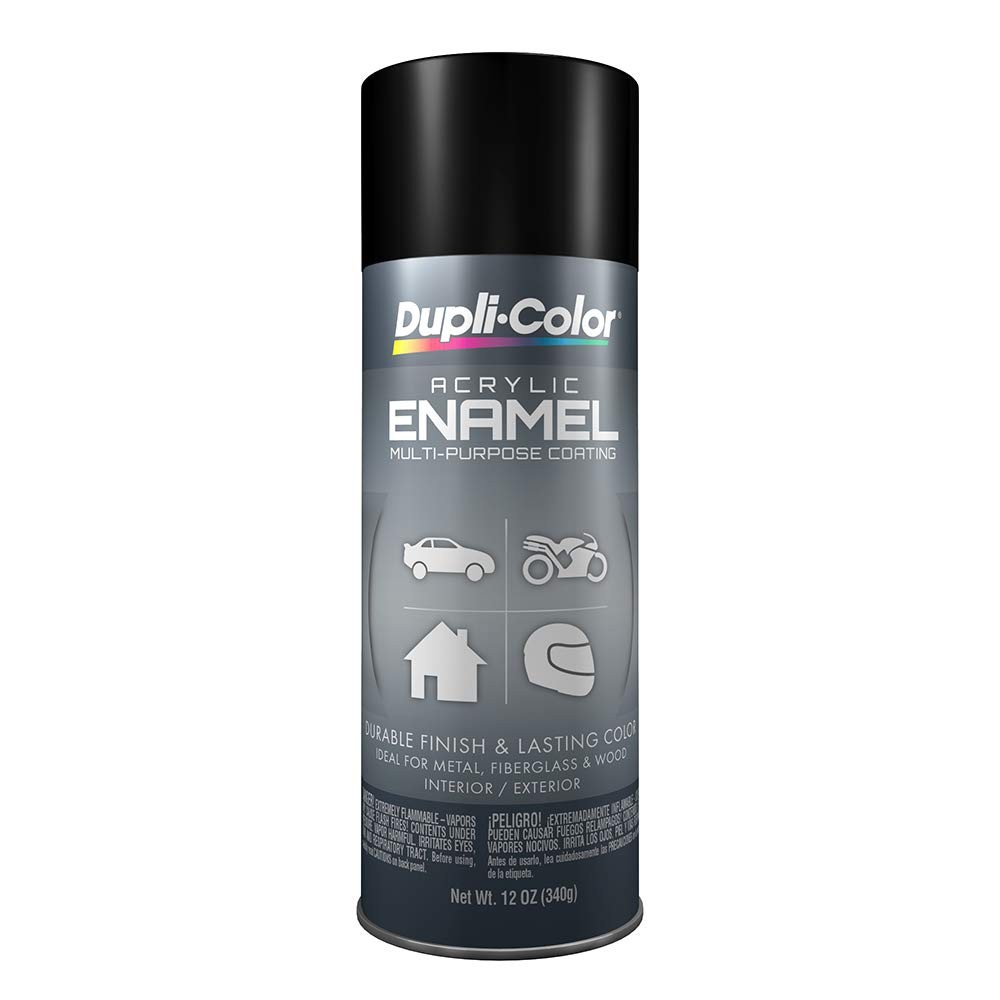 DA1603 Multi-Purpose Acrylic Enamel Spray Paint – Semi-Gloss Black – 12 oz. A…