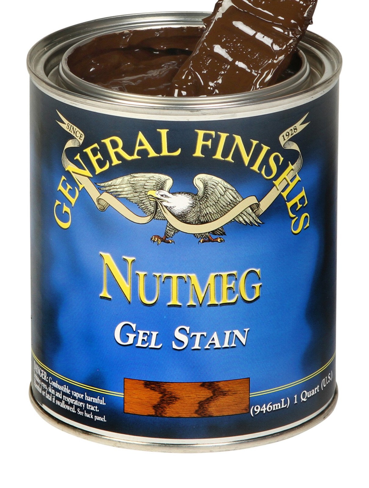 General Finishes Oil Base Gel Stain, 1 Pint, Nutmeg