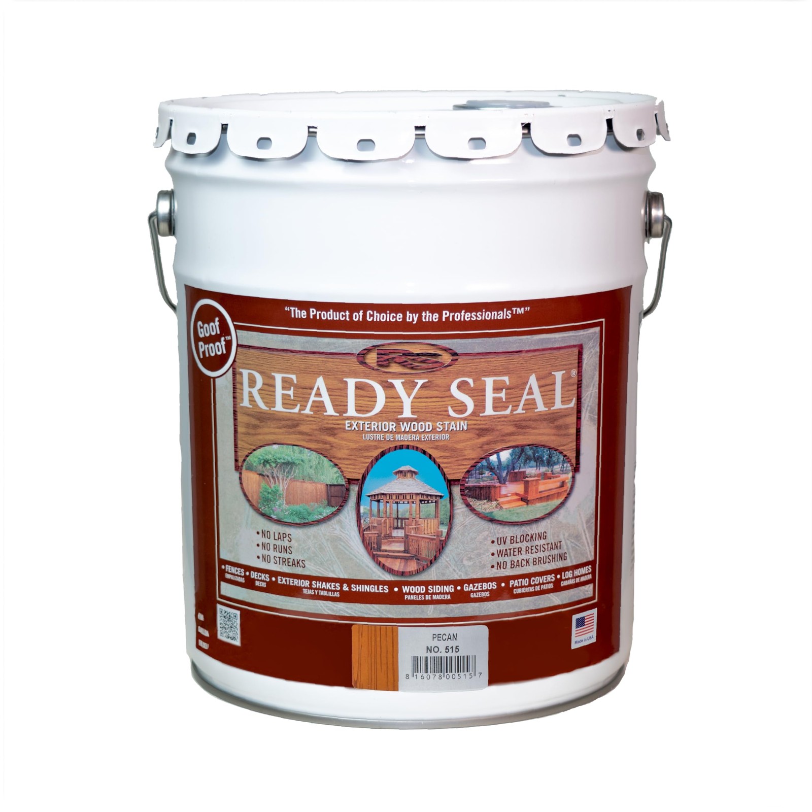 Ready Seal Exterior Wood Stain and Sealer Pecan, 5 Gallons, Model# 515