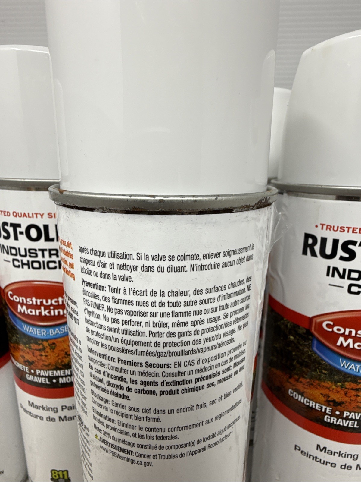 10 – Rust-Oleum 264692 17-Oz Water-Based Construction Marking Spray Paint, White