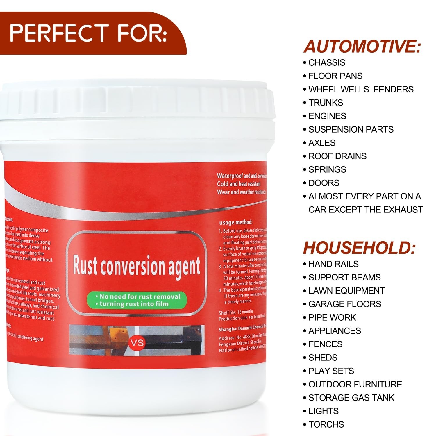 TPTAL Rust Renovator,Rust Remover for Metal,Rust Converter for Metal,Water-Ba…