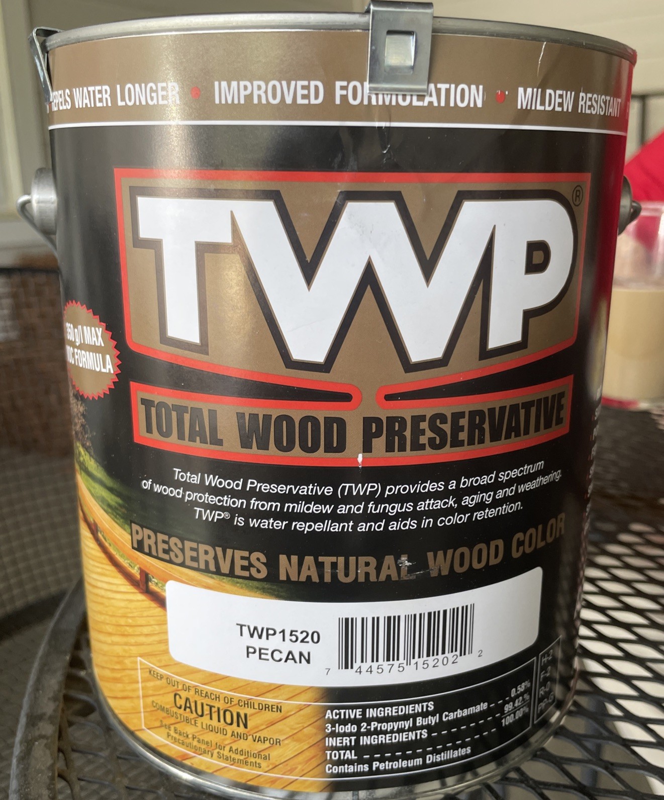 TWP 1520 Pecan Low Voc Preservative Stain gal – Deck, Exterior,