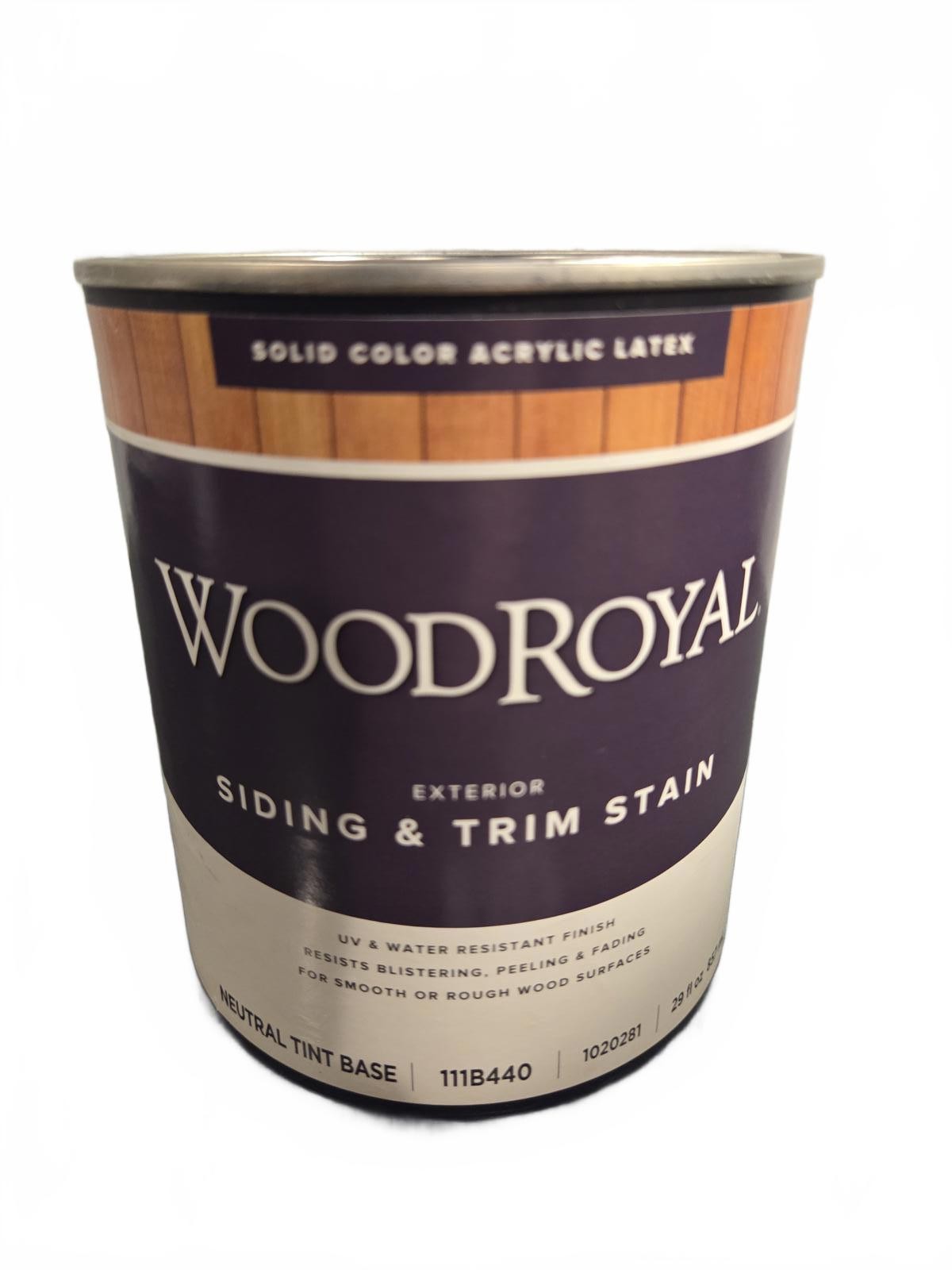 Wood Royal Solid Tintable Flat Tint Base | Neutral Base – Acrylic Latex Siding