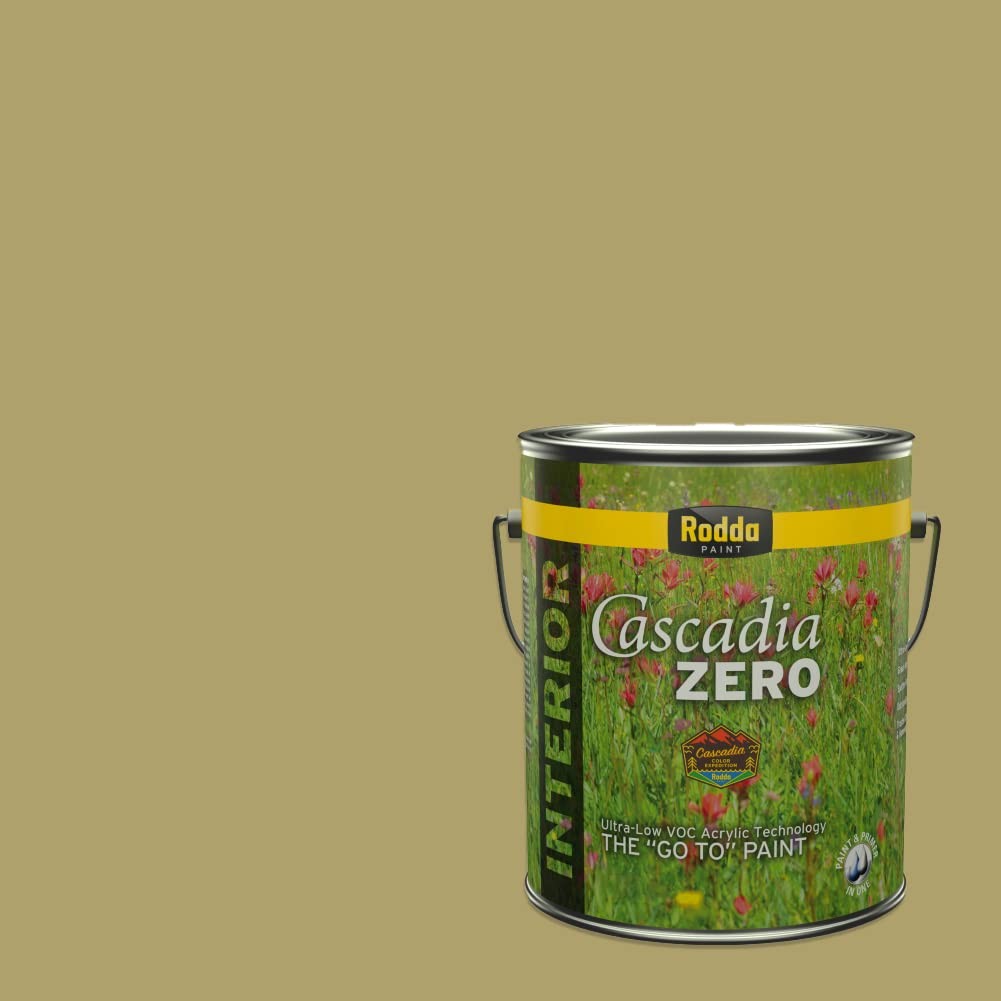 Rodda Paint Rodda Cascadia Zero Interior Semi-Gloss In One 1-Gallon Shiny Gold