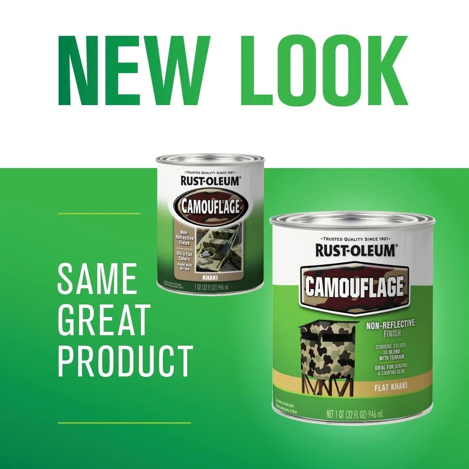 Rust-Oleum 379562 Specialty Camouflage 32 Fl Oz (Pack of 1), Flat Khaki