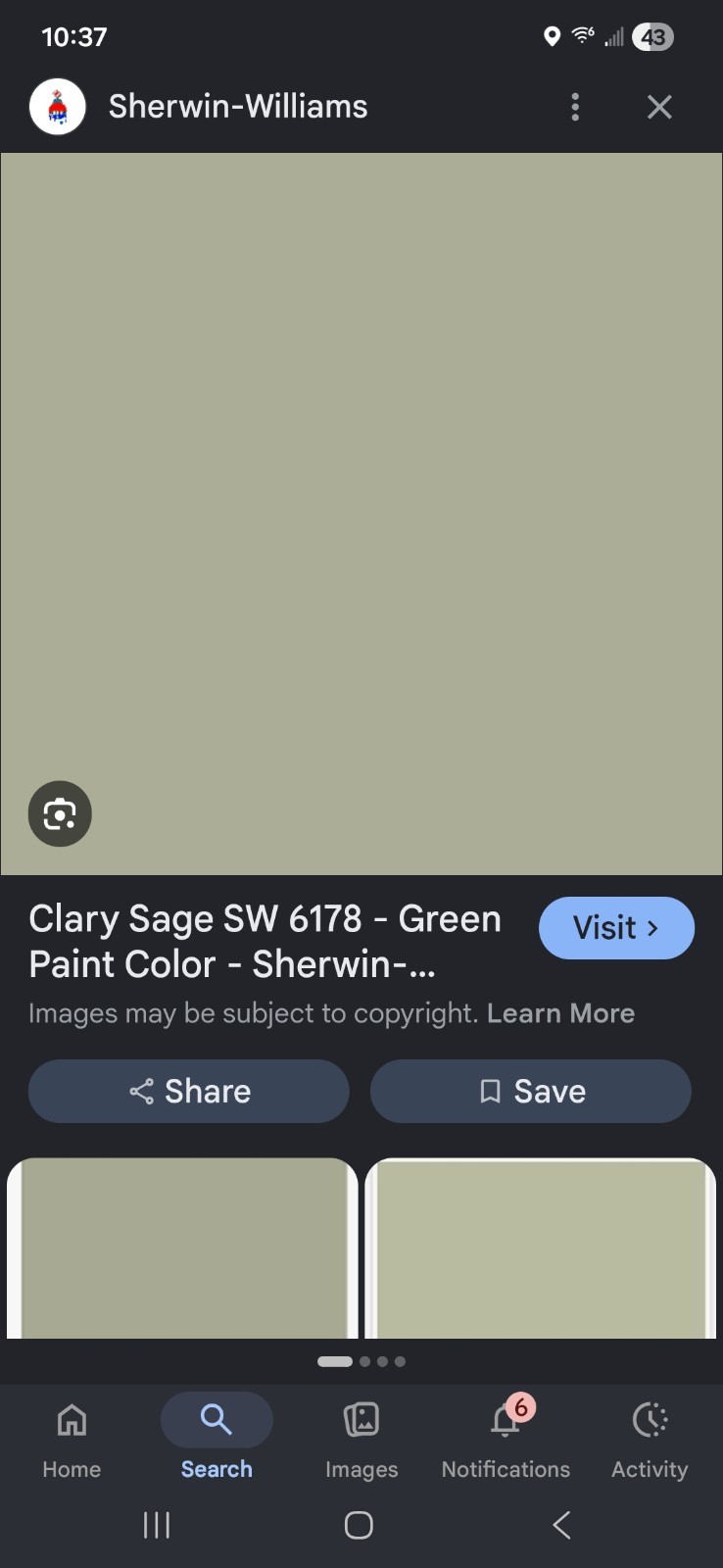 Sherwin WIlliams 5 Gallon Super Paint Ext Satin 6178 Clary Sage New