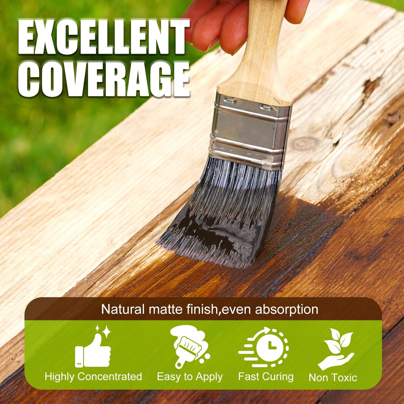 Water Based Wood Stain Red Cherry | Wood Varnish for Indoor ＆ Outdoor Furnit…