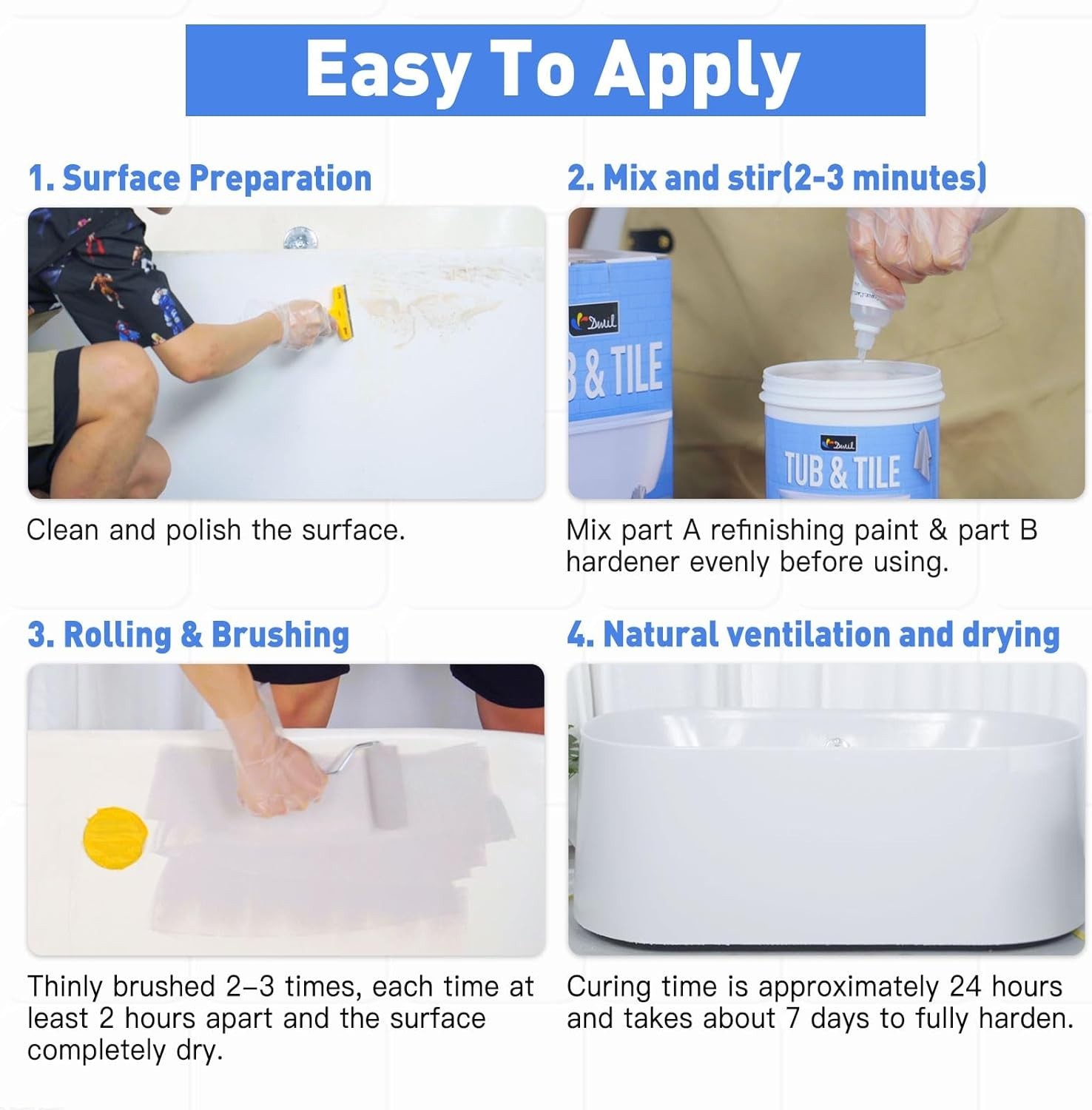 Bathtub Refinishing Kit – Low Odor & Water Resistant