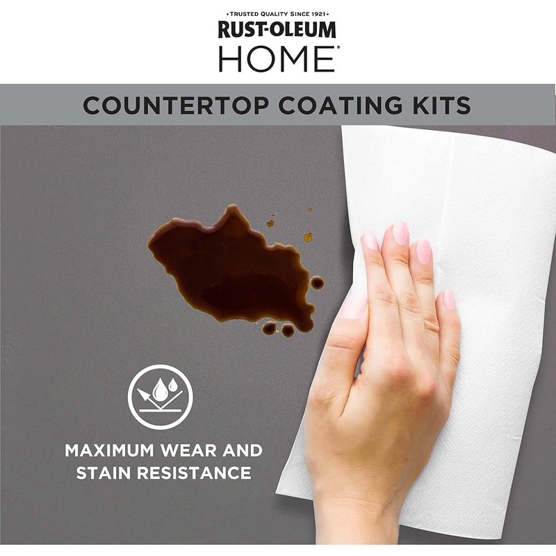 Countertop Coating Kit Stain Resistant Easy 2-Step Fast Dry Durable 32oz New