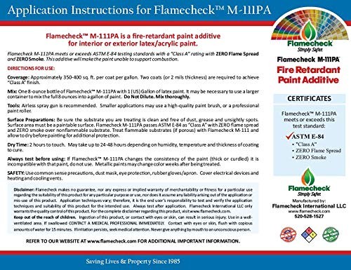 Flamecheck Simply Safer. Flamecheck M-111Pa Fire Retardant Paint Additive 40