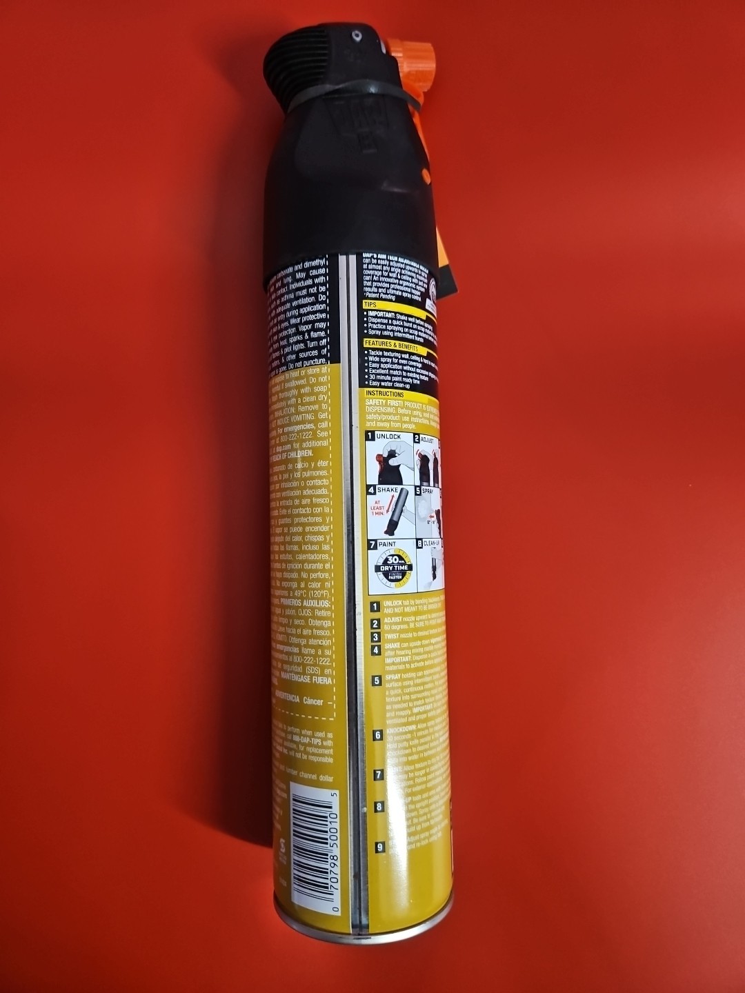 DAP Knockdown Water Based 2 in 1 Wall & Ceiling Texture Wide Spray – 25 Oz – NEW