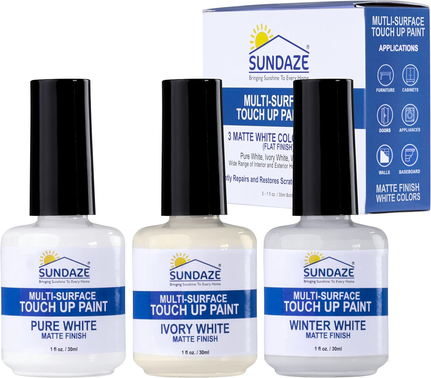 Matte White Touch-Up Paint Pen Kit – Wall, Kitchen Cabinet, Furniture, Wood Door