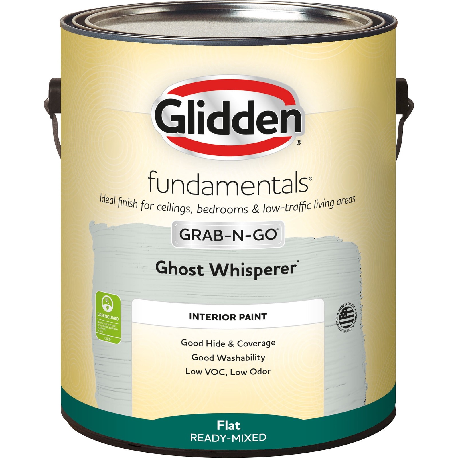 Gray Blue Flat Interior Paint 1 Gallon Low Odor for Walls Durable For Bedroom