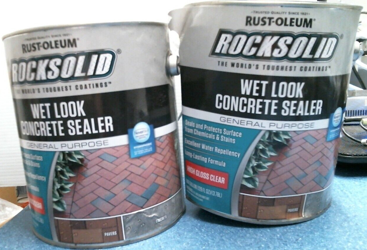 Rust-oleum Wet Look Concrete Sealer, General Purpose 1 gal. LOT OF 2 (317927) FS
