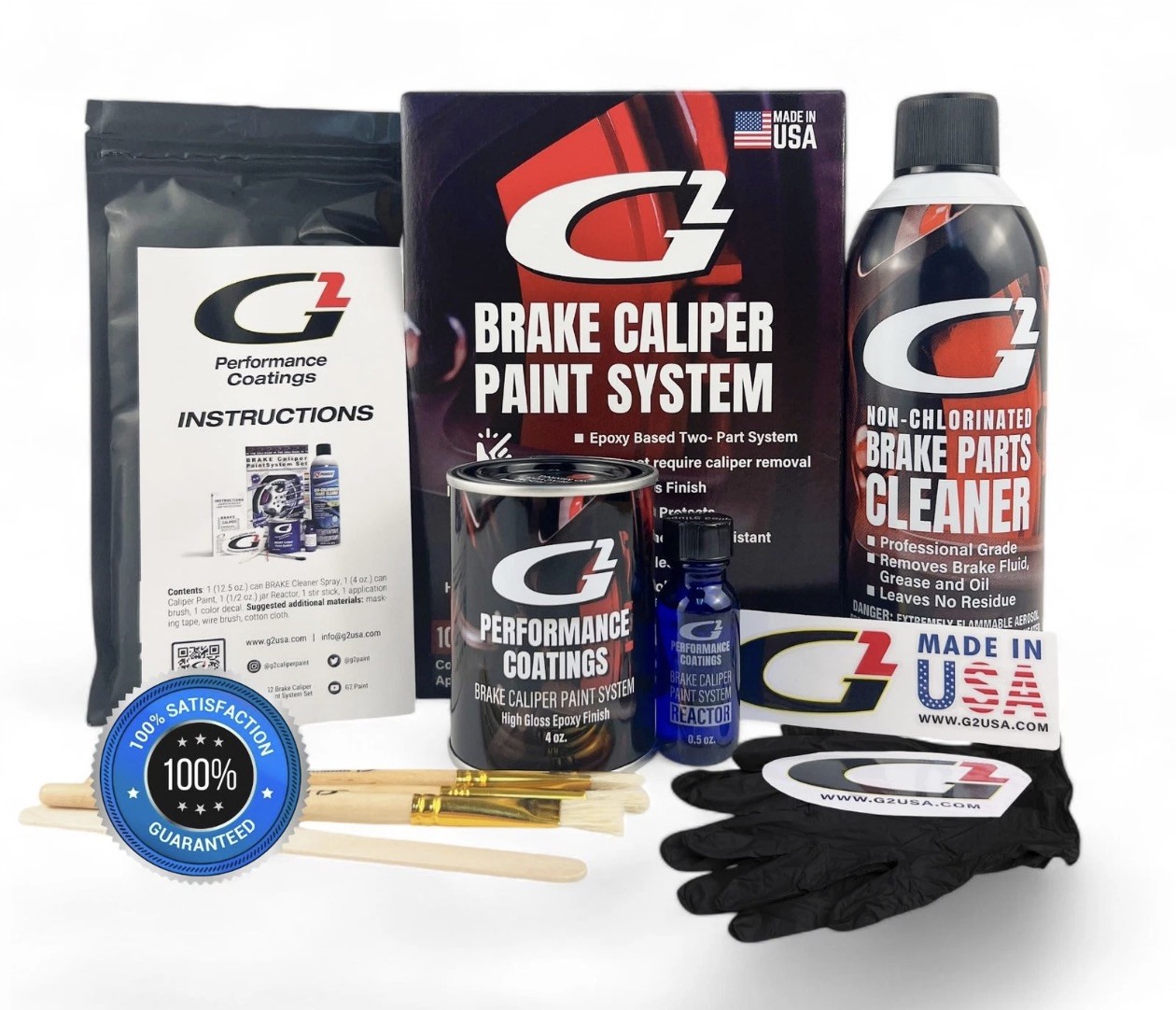G2 High Temperature Brake Caliper Paint System Set Yellow G2161