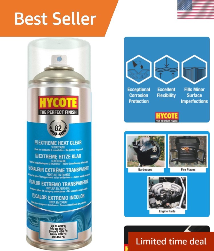 High Temp Spray Paint, Clear 400ml – VHT Heat Resistant up to 650°C – Transpa…