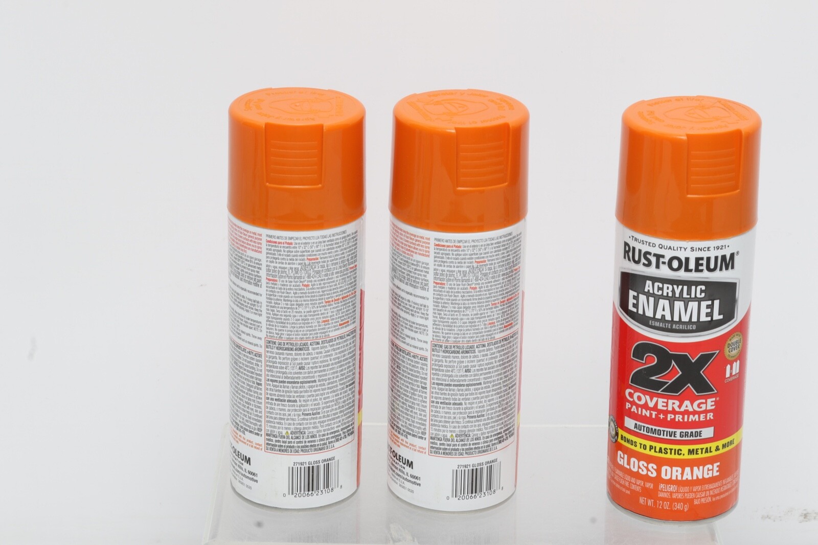3 Rust-Oleum Painter’s Touch 2X Ultra Cover Spray Paint 12 oz Gloss Orange