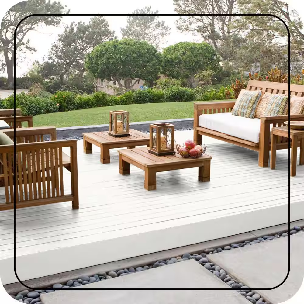 1 Gal. White Base Solid Color Waterproofing Exterior Wood Stain and Sealer