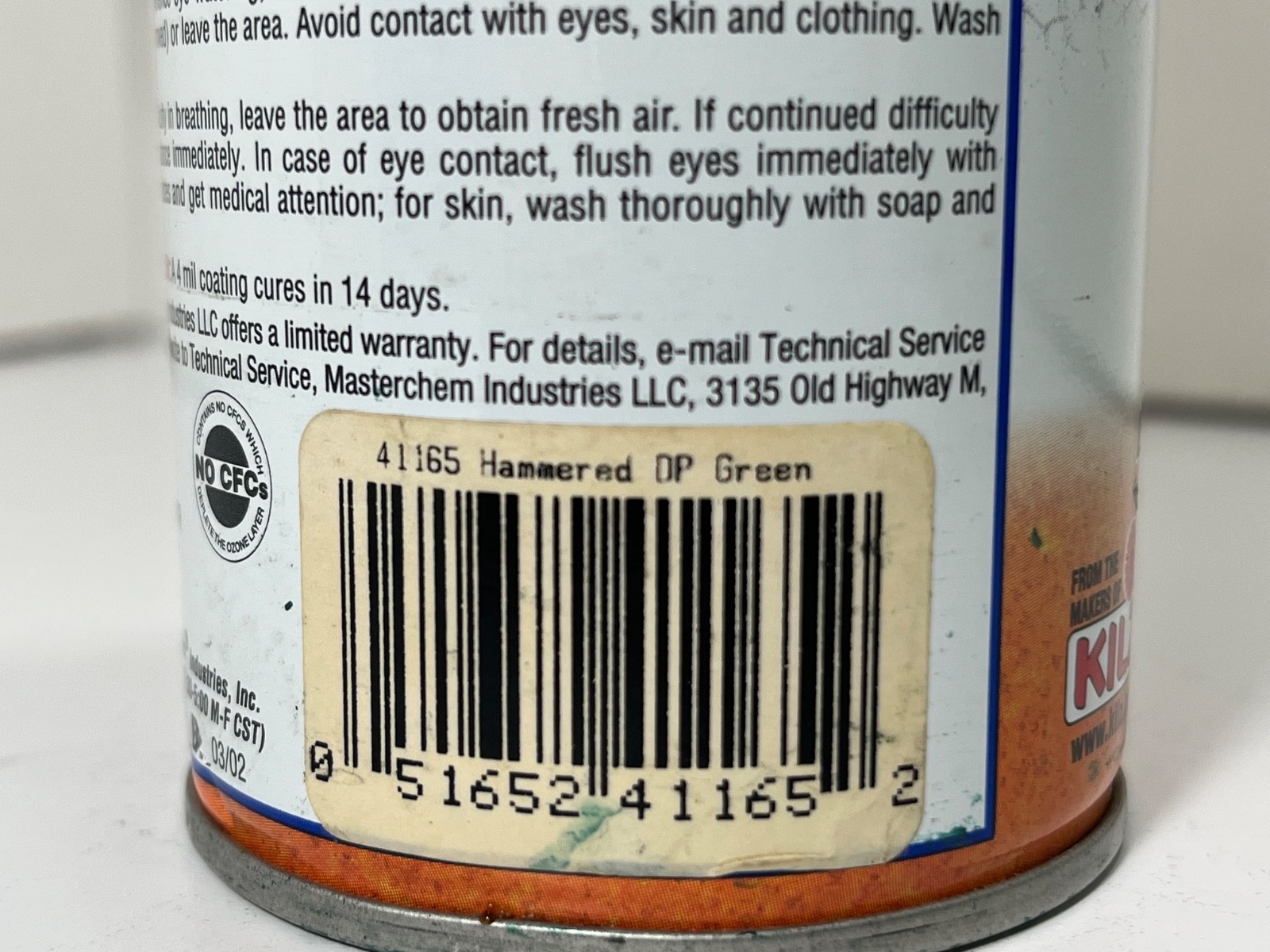 Hammerite Kilz Rust Cap Aerosol DP GREEN Smooth Finish 41165 – READ – HTF!