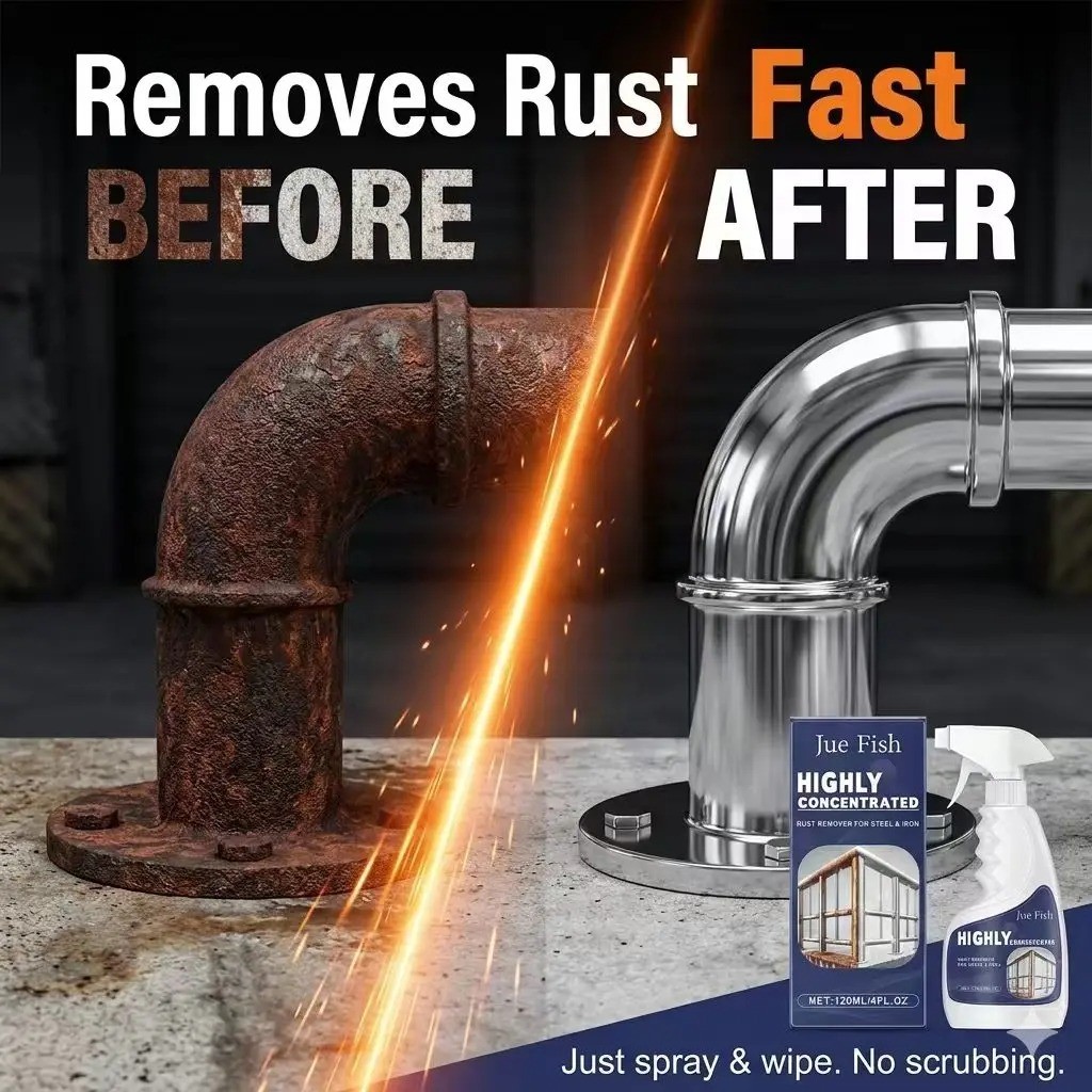 Heavy Duty Rust Remover Spray Fast Acting Rust Dissolver & Anti-Rust Coating for