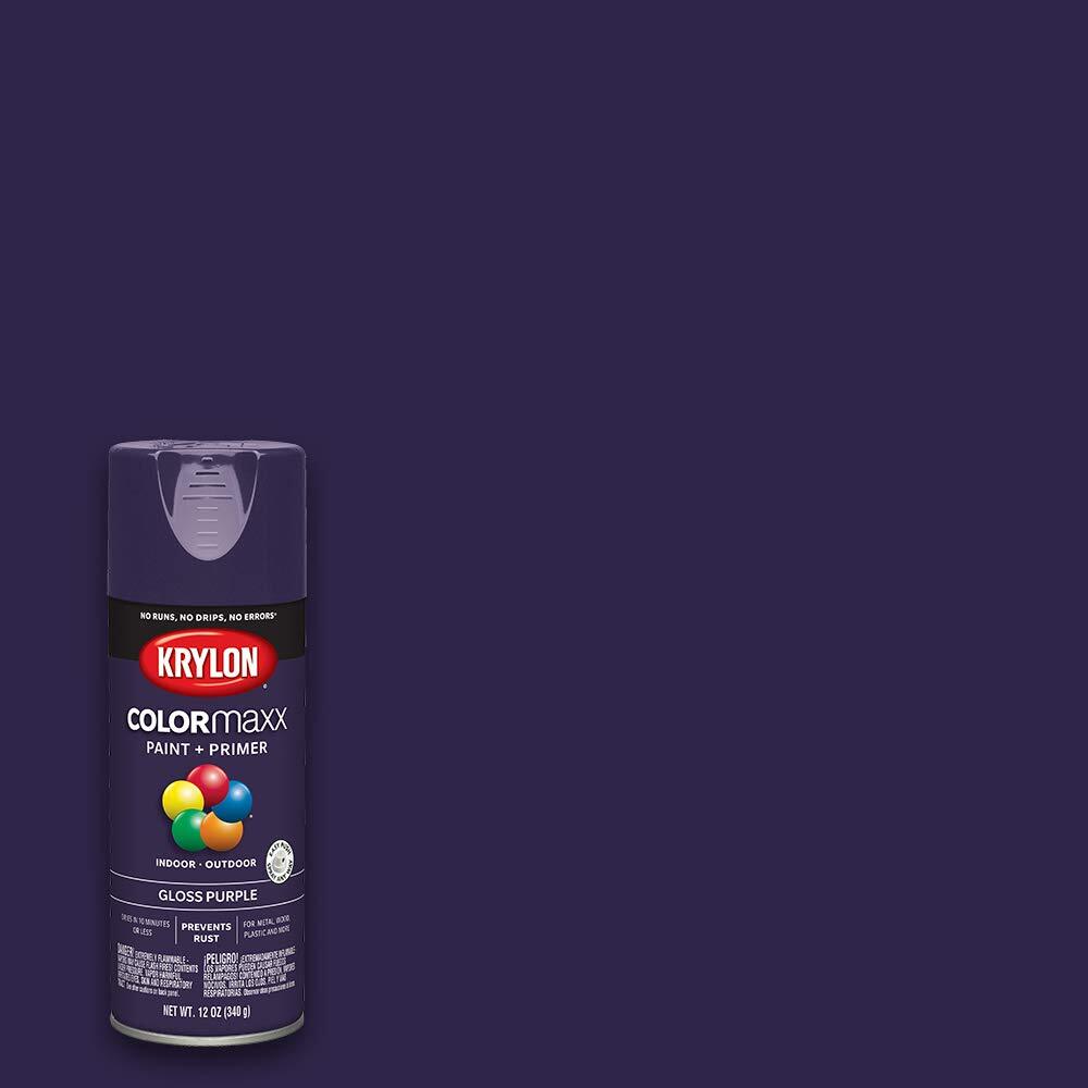 Krylon COLORmaxx 12oz Gloss Purple Spray Paint and Primer for Indoor Outdoor Use