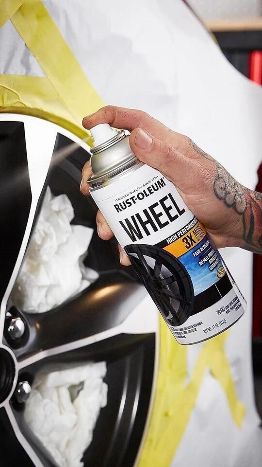 Rust-oleum 366438 High Performance Wheel Spray Paint, 11 Oz, Matte Black