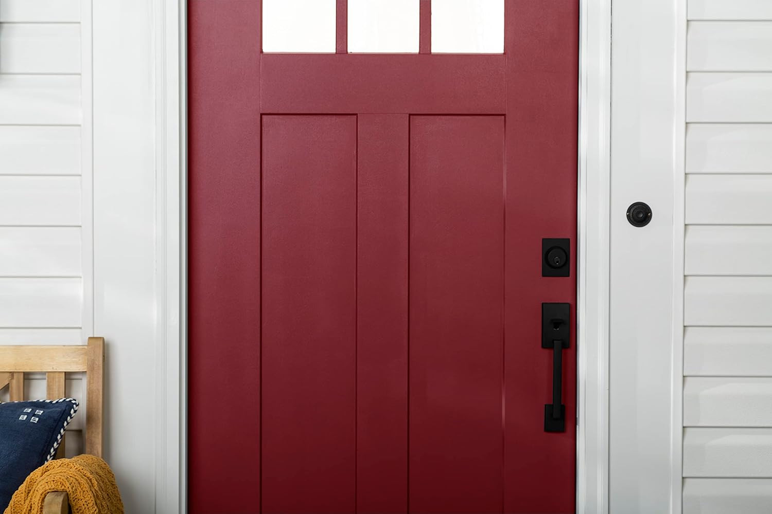 Rust-Oleum Advanced Dry Door & Trim Paint, Satin Finish, Cranberry, 1 Quart