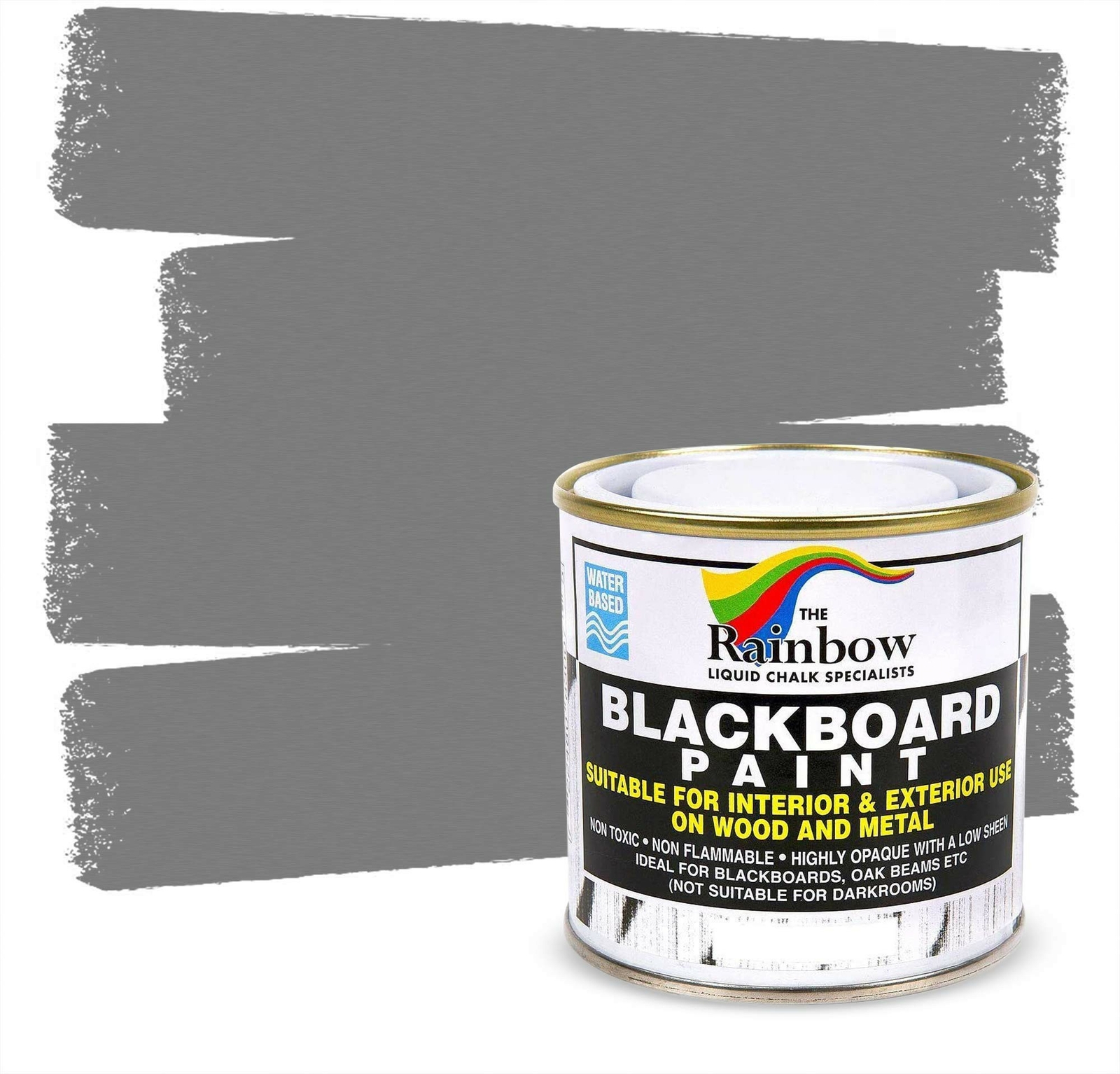 Chalkboard Blackboard Paint – Grey 8.5oz – Brush on Wood or Any Surface – Matte