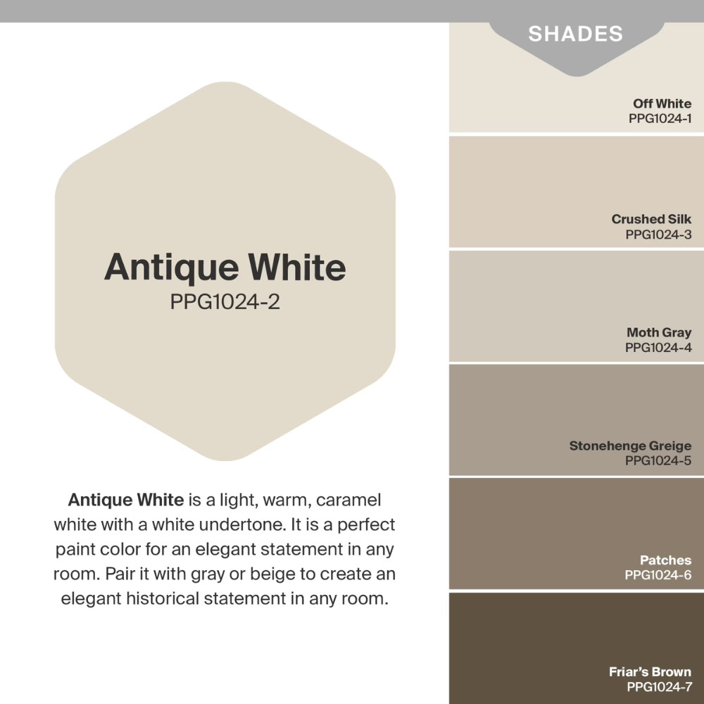 2Pack Glidden Spred Antique White, Flat Interior Wall Paint, Off-White, 1 Gallon