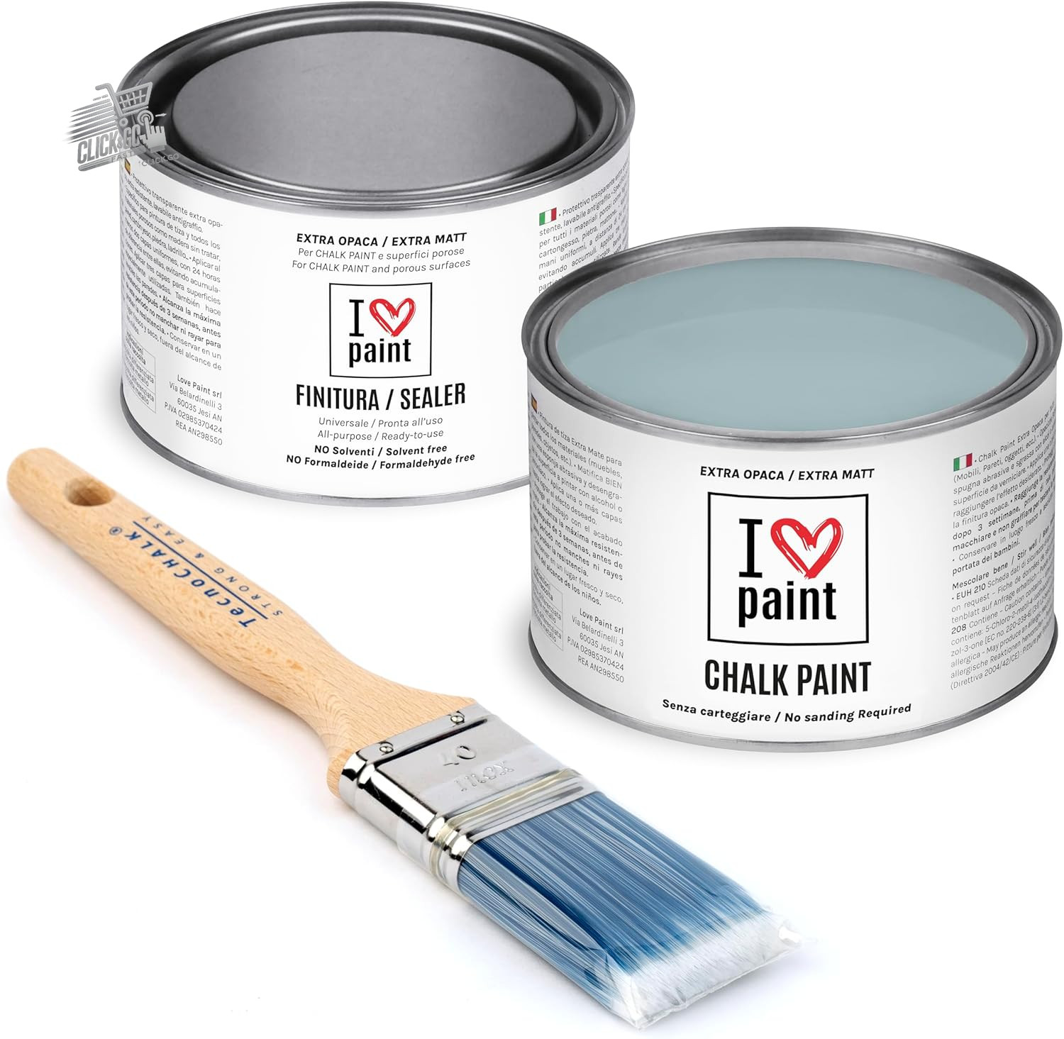 Chalk Paint Kit Paper Sugar Paint Brush Finish Wood Furniture Wall 750ml