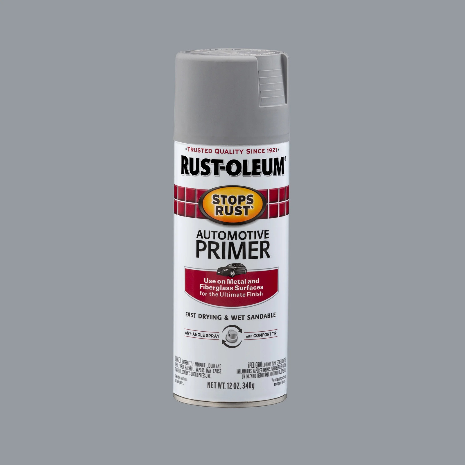 Rust-Oleum 2081830 Stops Rust Automotive Primer Spray Light Gray 12 oz