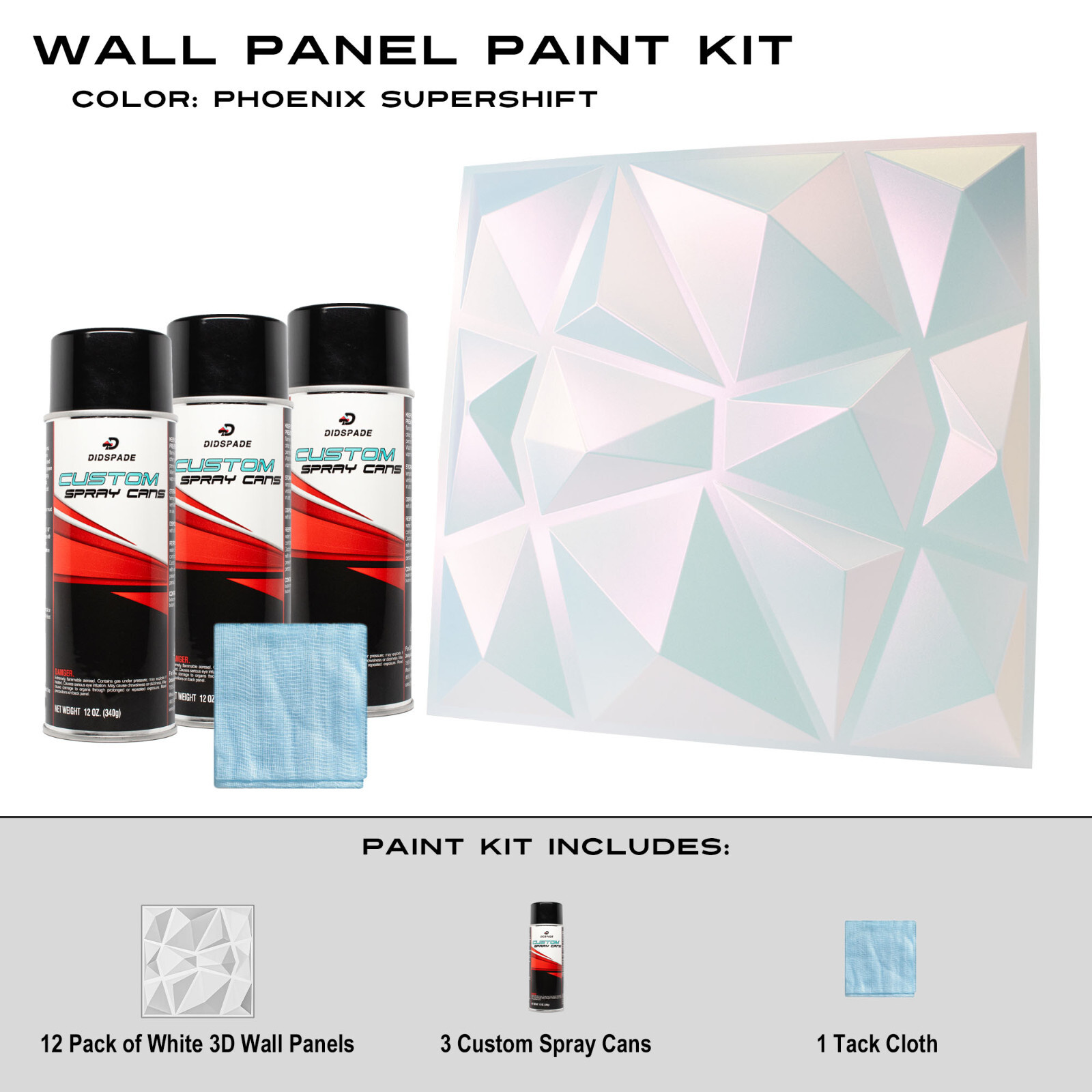 Phoenix SuperShift White Wall Panel Paint Kit Rose Red Orange Gold Lime Green