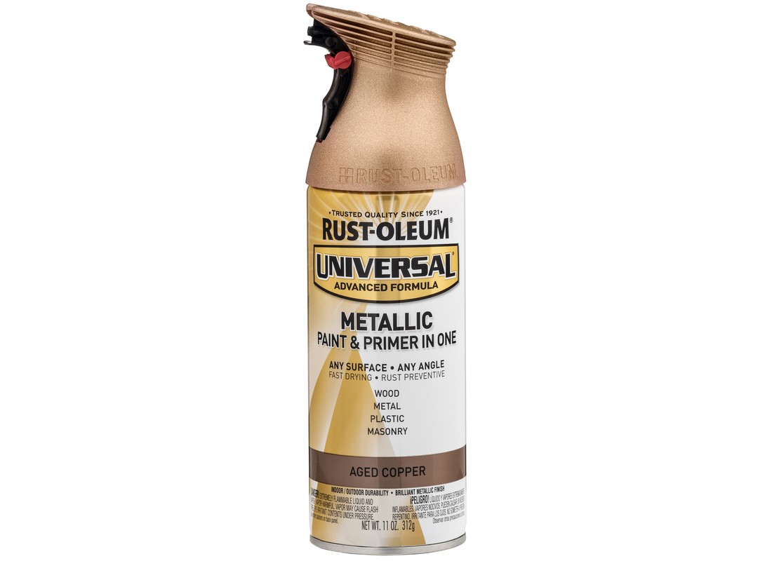 UNIVERSAL Metallic Spray Paint, Metallic, Aged Copper, 11 oz, Aerosol Can