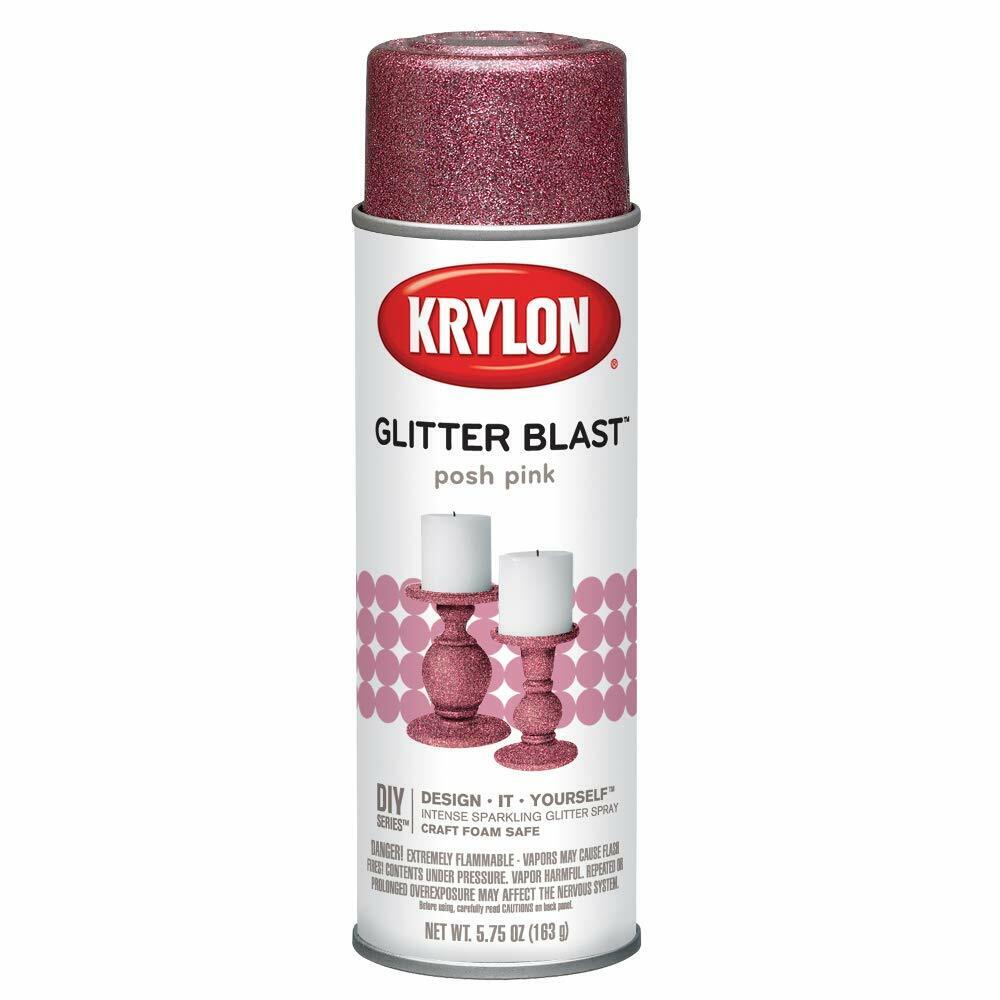Krylon 3812 Glitter Blast Posh Pink Spray Paint 5.75 OZ
