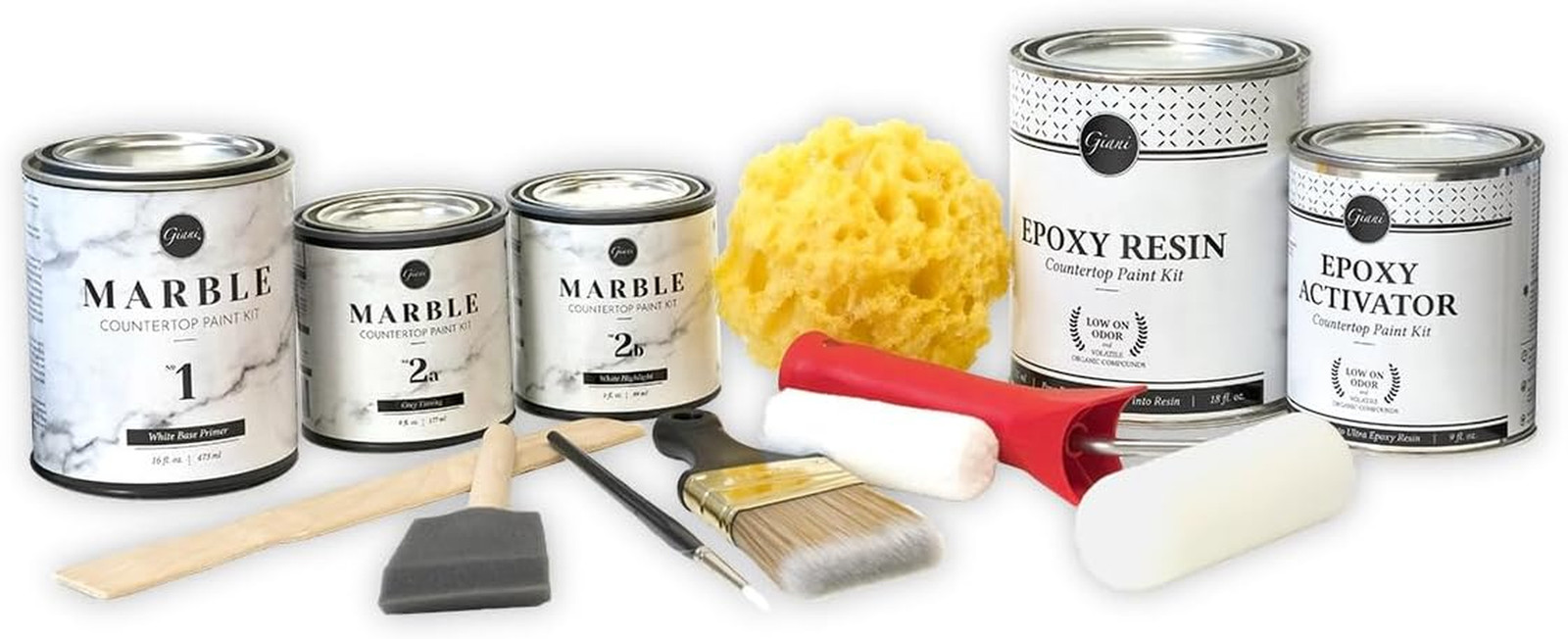 White Marble Epoxy Countertop Small Project Kit