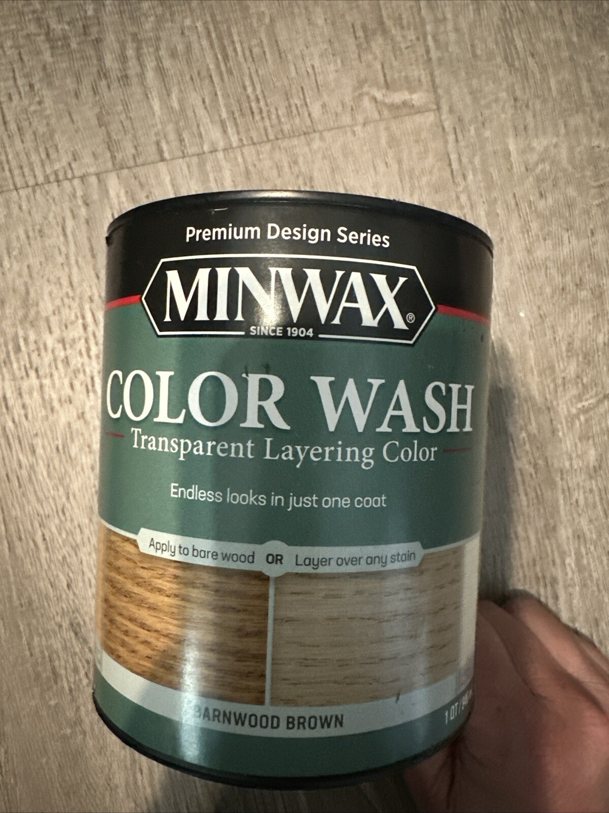 Minwax 404140000 Wash Transparent Layering Color, Barnwood Brown, 1 Quart