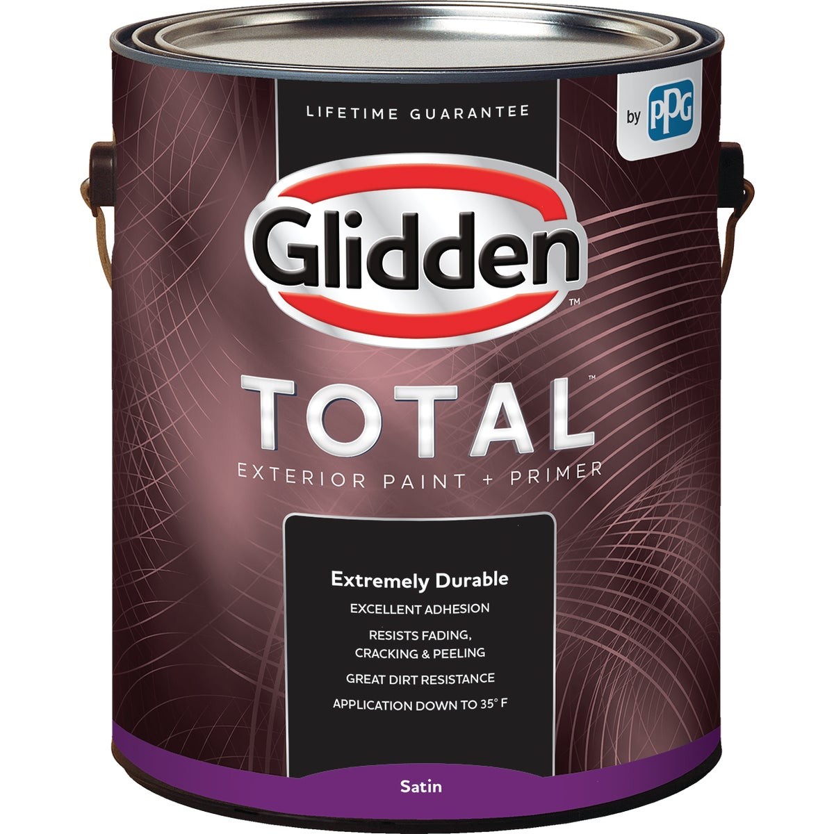 Glidden Total Exterior Paint + Primer Satin Ultra Deep Base 1 Gallon Glidden