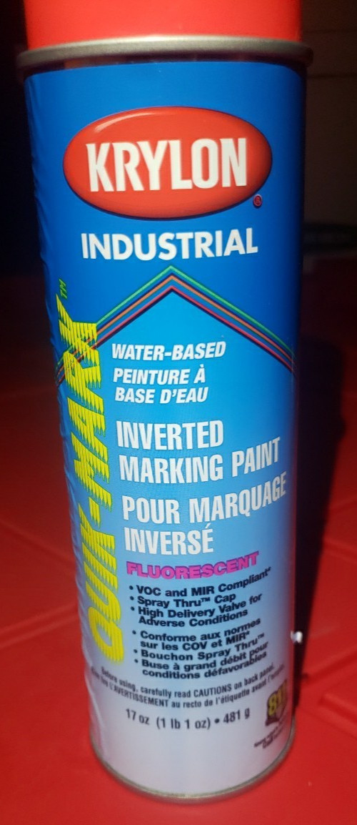 Krylon Industrial Quik-Mark Water-Based Inverted Marking Paint (RED)