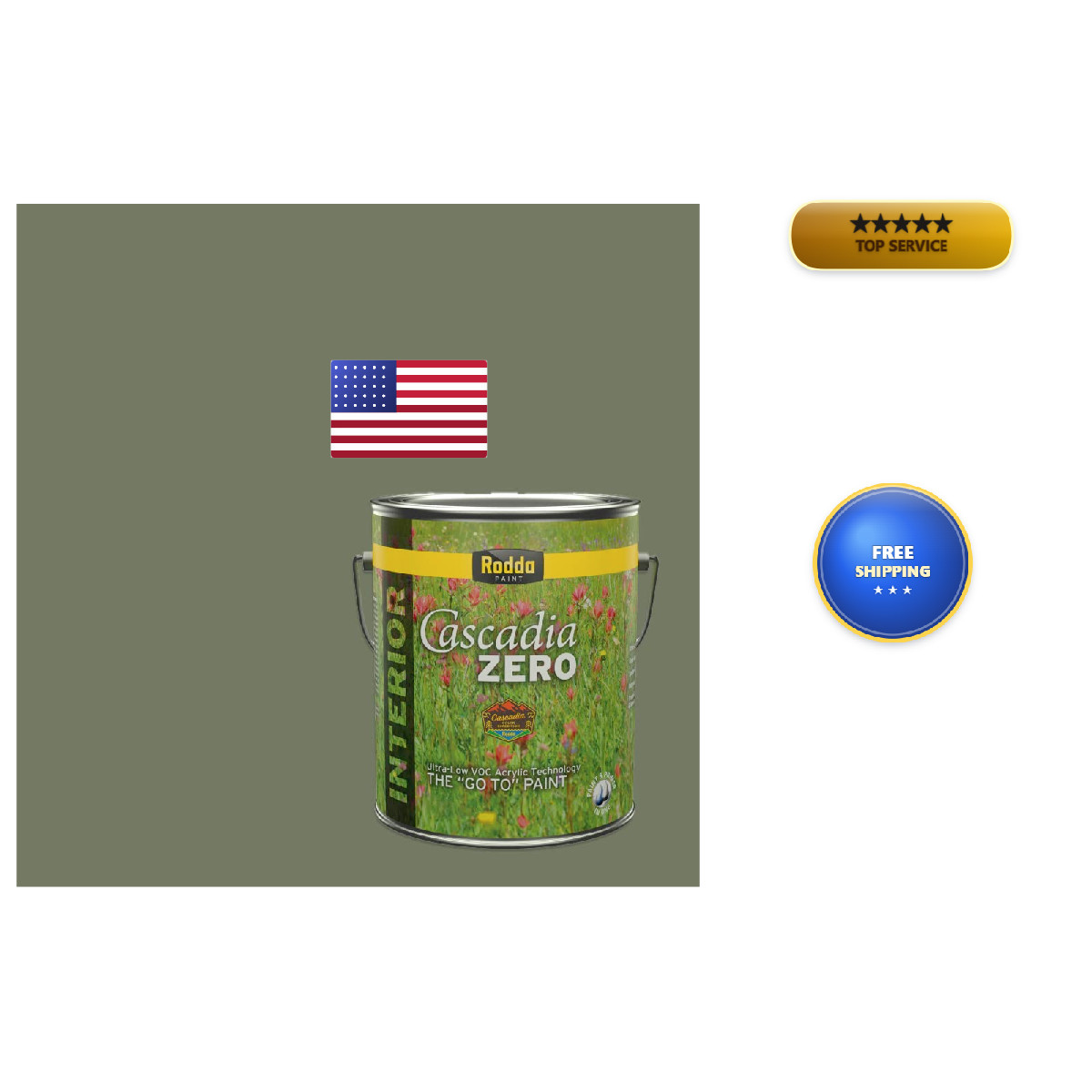 Rodda Paint Rodda Cascadia Zero Interior Flat In One 1-Gallon Delicious