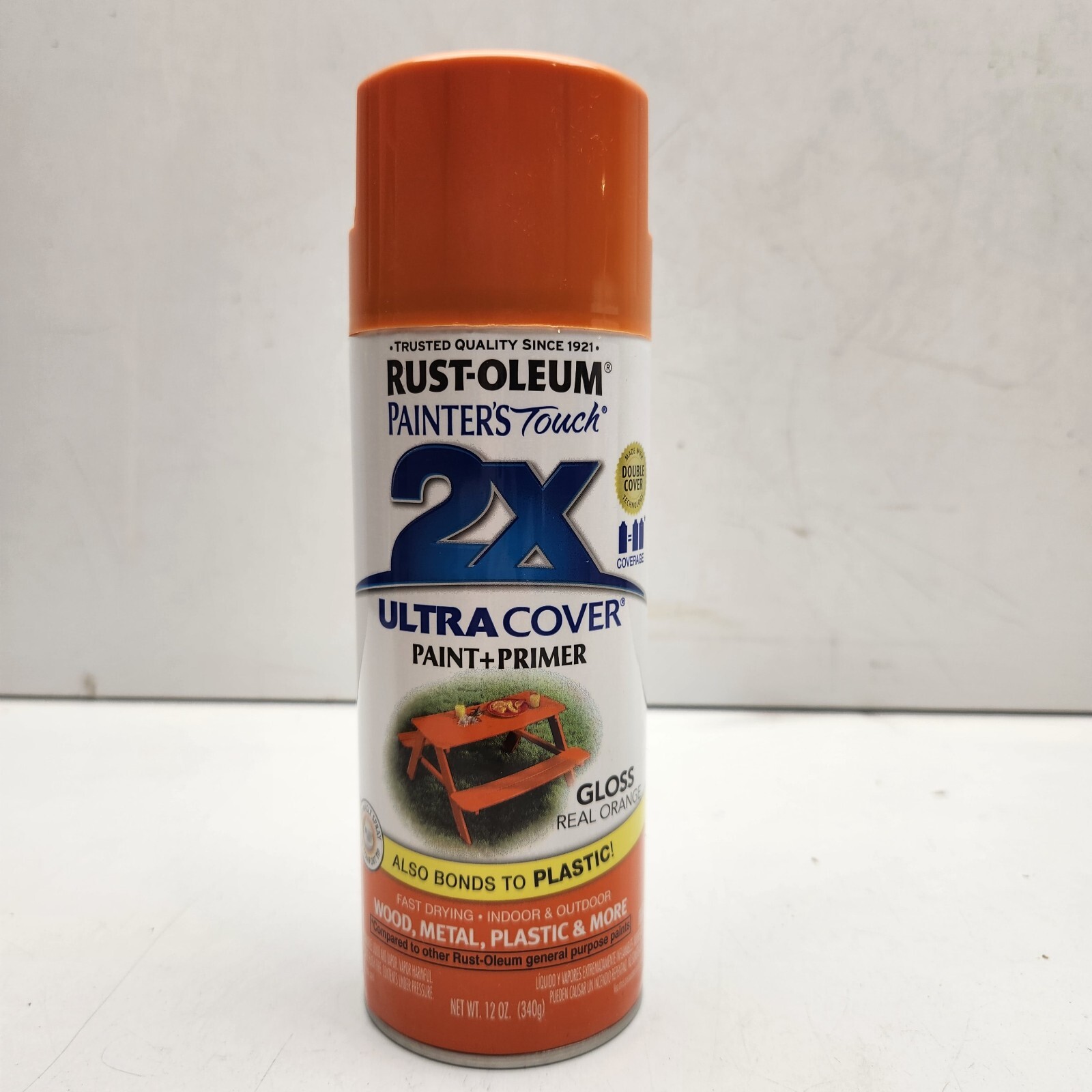 Rust-Oleum 249095 Painter’s Touch 2X Ultra Cover 12 Ounce Gloss Real Orange