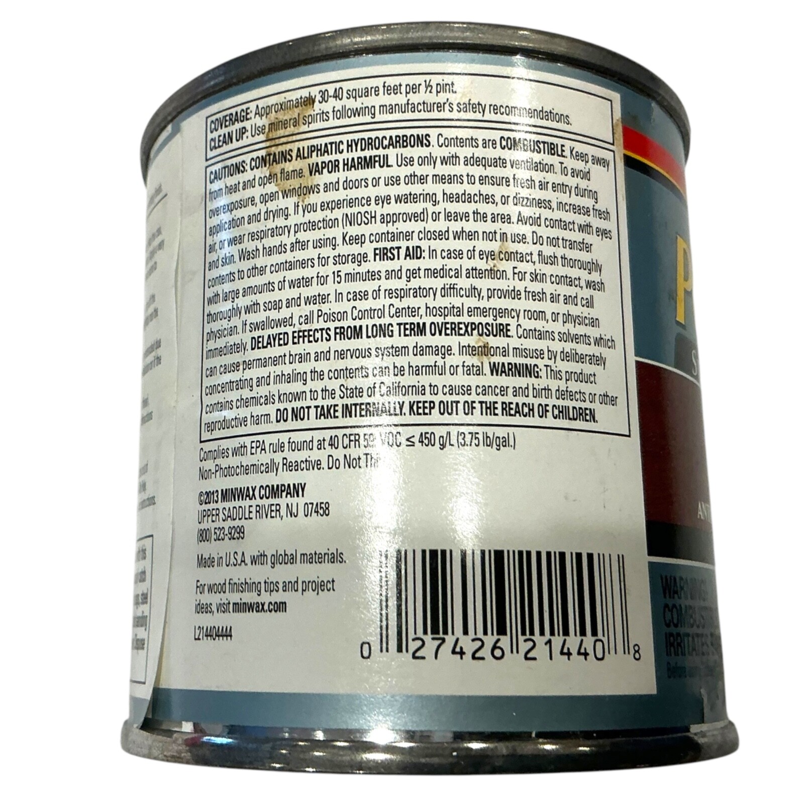 Minwax Polyshade Semi-Transparent GLOSS Oil-Based Stain Polyurethane .5 pint 8oz