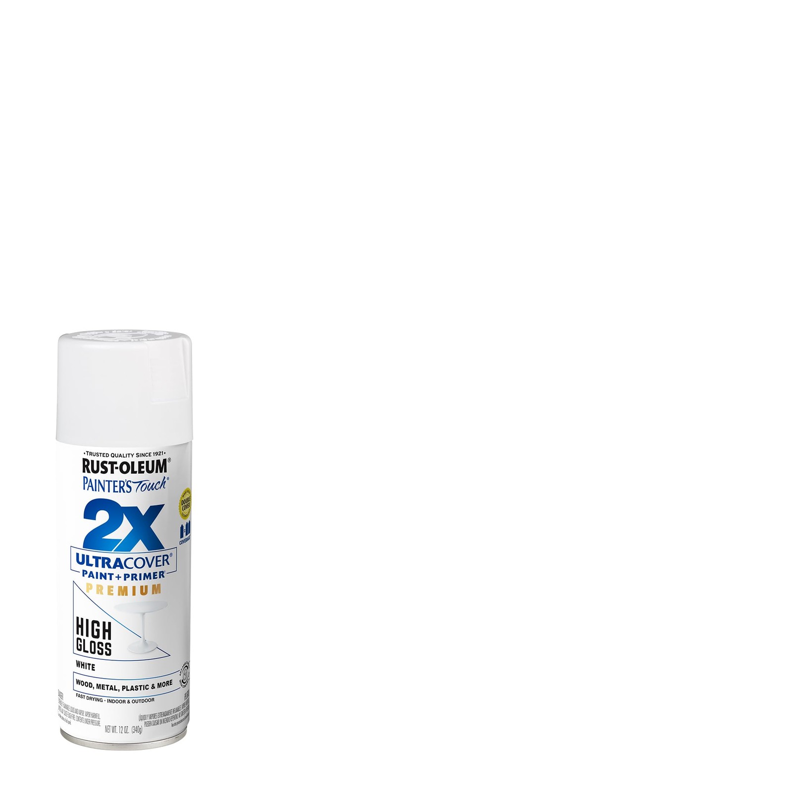 Painter’s Touch High Gloss White Spray Paint 12 Ounce Durable Coverage Fast D…