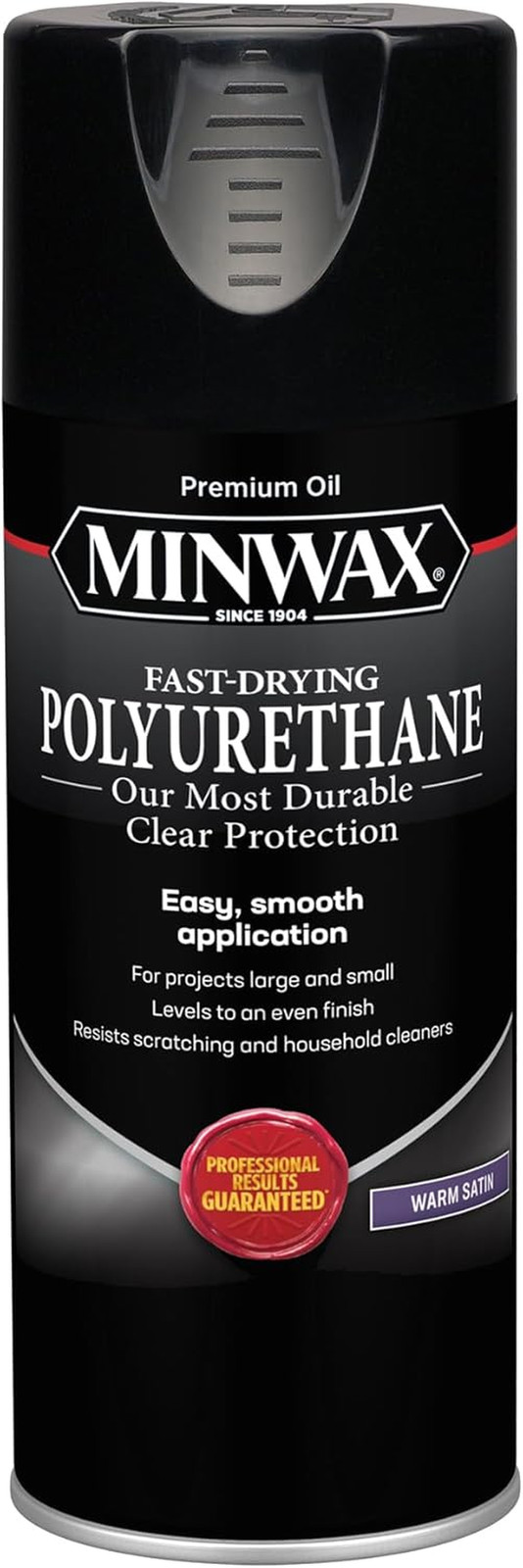 Fast Drying Polyurethane Spray, Protective Wood Finish, Warm Satin, 11.5 Oz. Aer