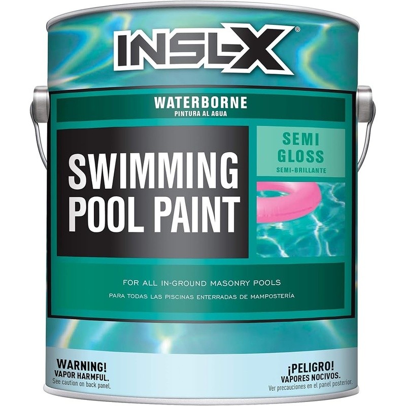 Acrylic Pool Paint Semi-Gloss Quick Dry Low VOC Fresh Saltwater Indoor Outdoor
