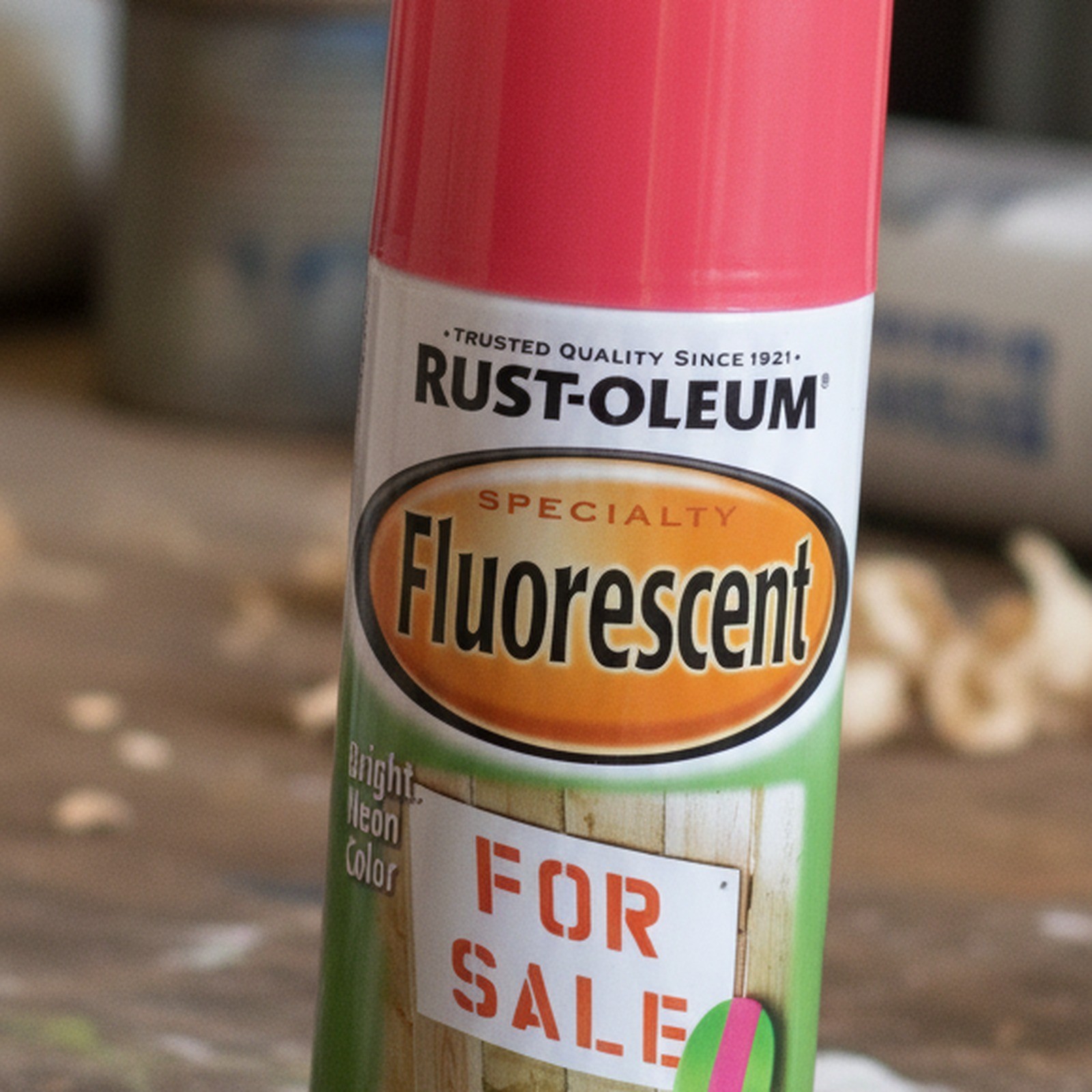 Fluorescent Pink Spray Paint, 11 oz, Satin, Fast-Drying